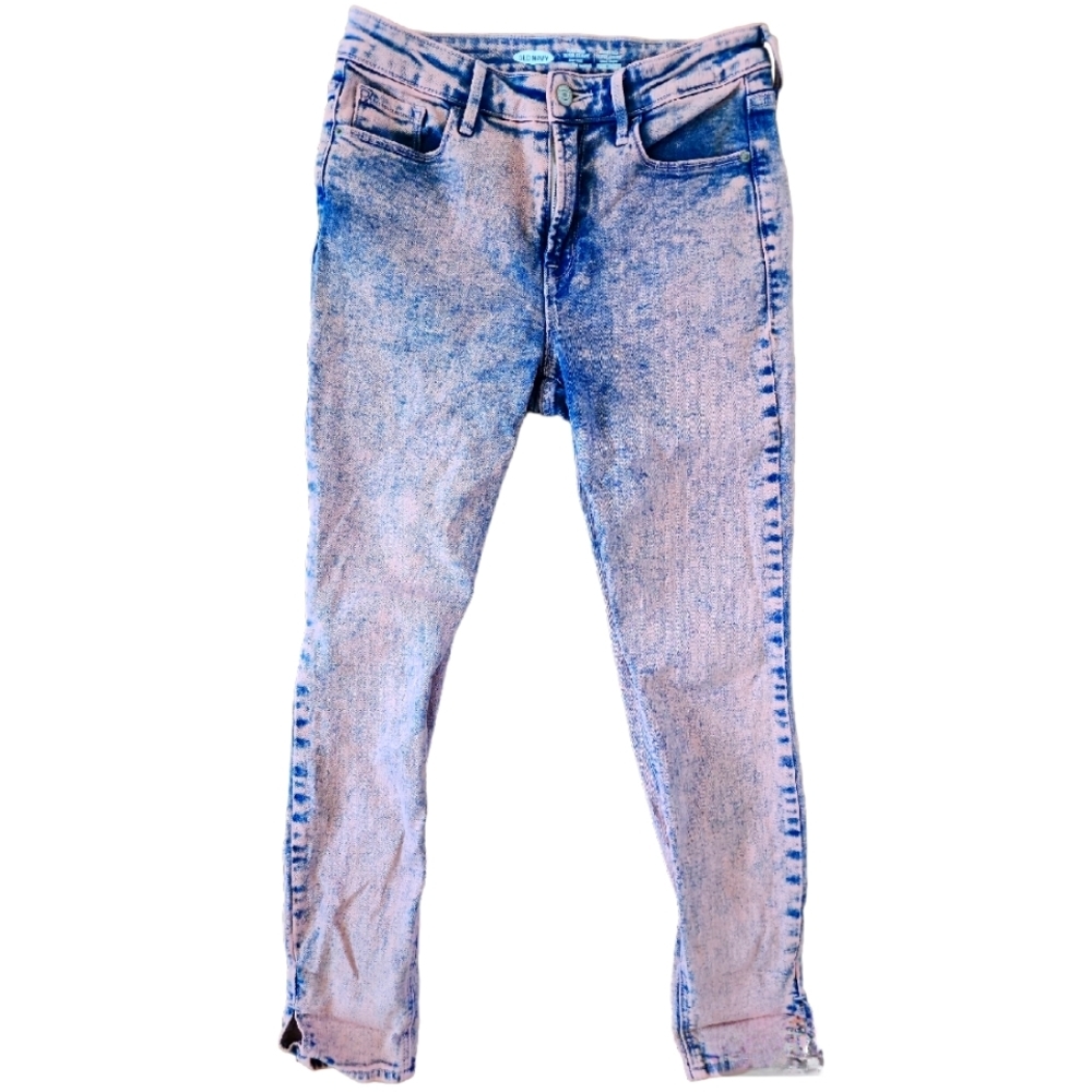 ROCKSTAR⭐️ Super Skinny Denim, Old Navy, Blue w/ Pink💙💓
